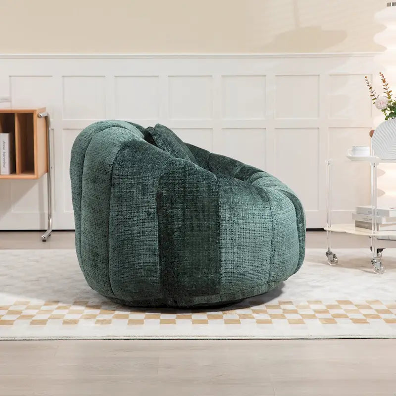 Chaise longue causeuse 59" en chenille rembourrée de mousse