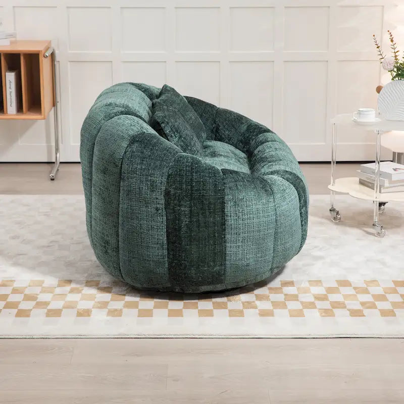Chaise longue causeuse 59" en chenille rembourrée de mousse