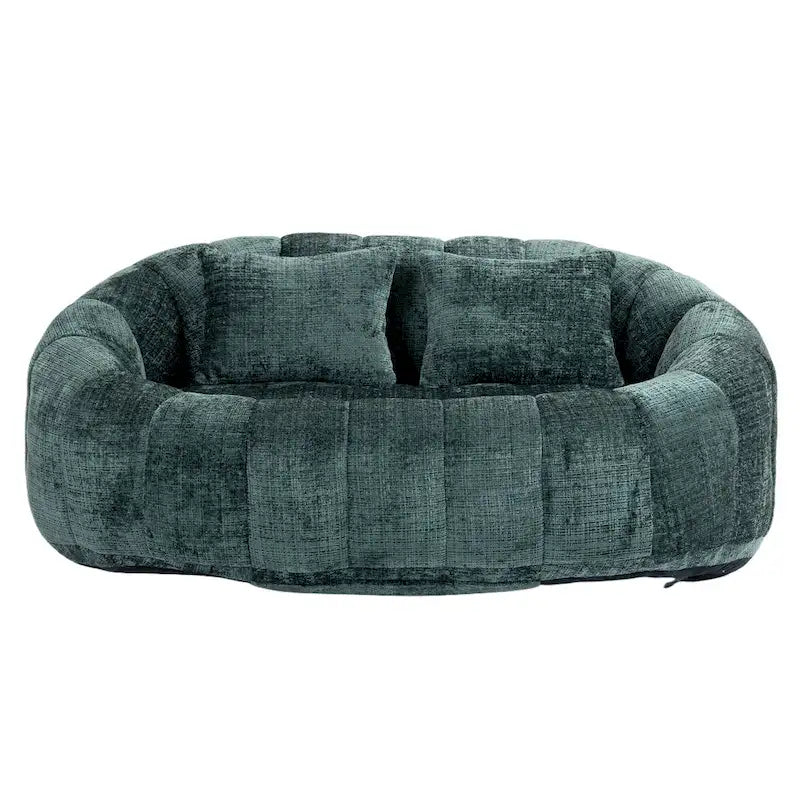 Chaise longue causeuse 59" en chenille rembourrée de mousse