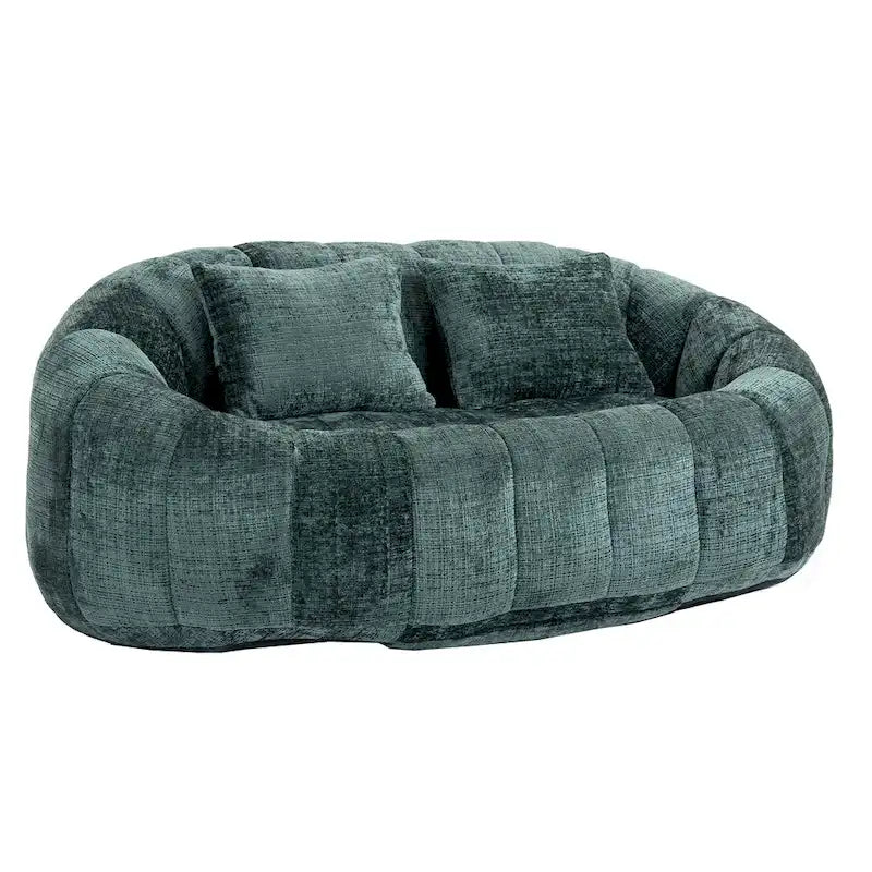 Chaise longue causeuse 59" en chenille rembourrée de mousse