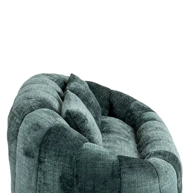 Chaise longue causeuse 59" en chenille rembourrée de mousse