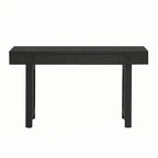 Console étroite avec accent en rotin – Noir antique