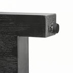 Console étroite avec accent en rotin – Noir antique