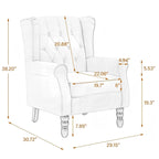 Lot de 2 chaises d'appoint capitonnées en similicuir végétalien