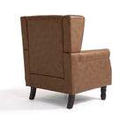 Lot de 2 chaises d'appoint capitonnées en similicuir végétalien