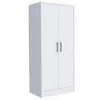 19.7 Armoire double moderne avec deux étagères et un tiroir pour chambre à coucher