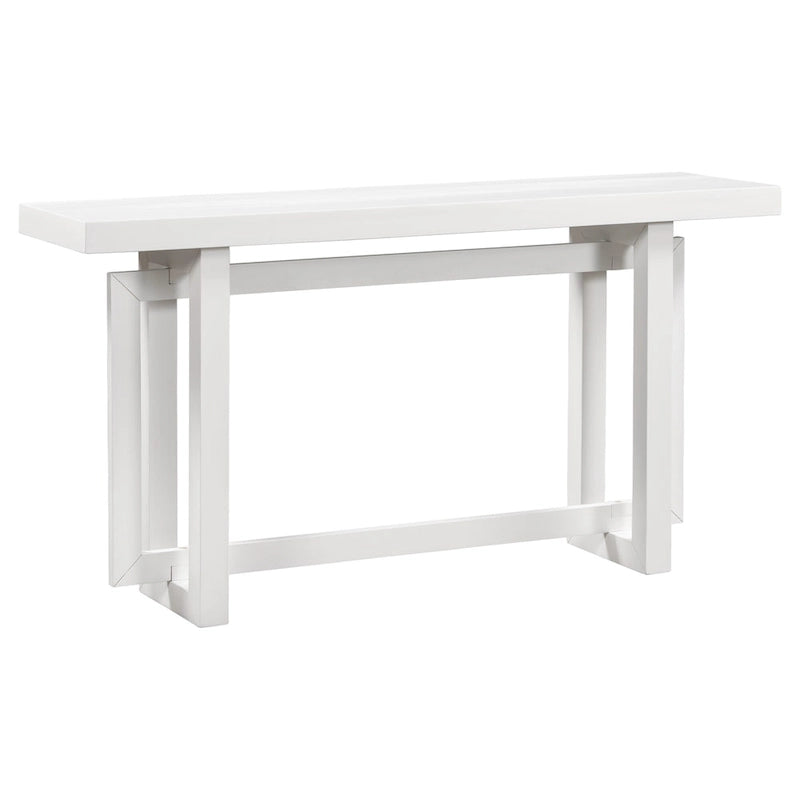 Console moderne en bois massif avec piètement original