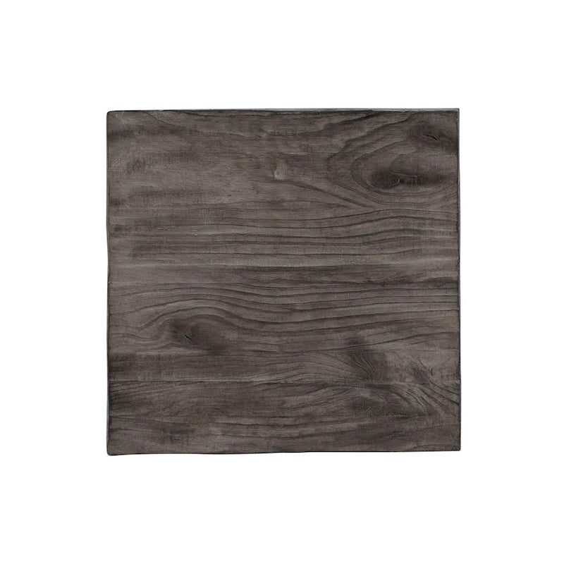 Table d'appoint caisse en bois carrée rustique