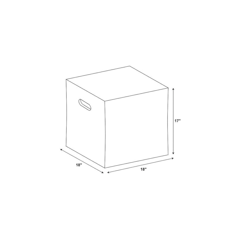 Table d'appoint caisse en bois carrée rustique