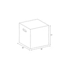 Table d'appoint caisse en bois carrée rustique