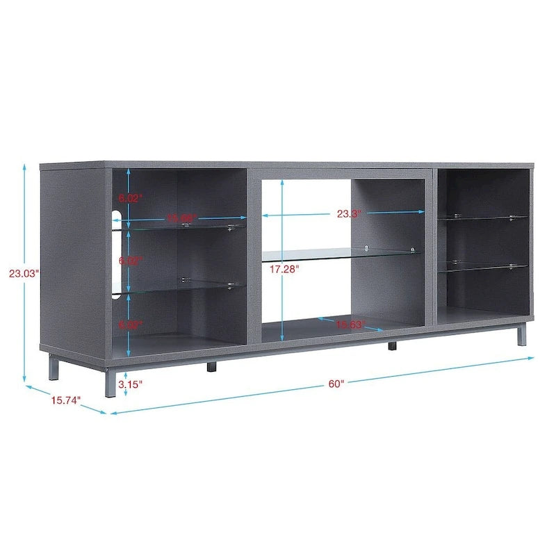Meuble console Brighton de 60 po avec gestion des fils