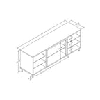 Meuble console Brighton de 60 po avec gestion des fils