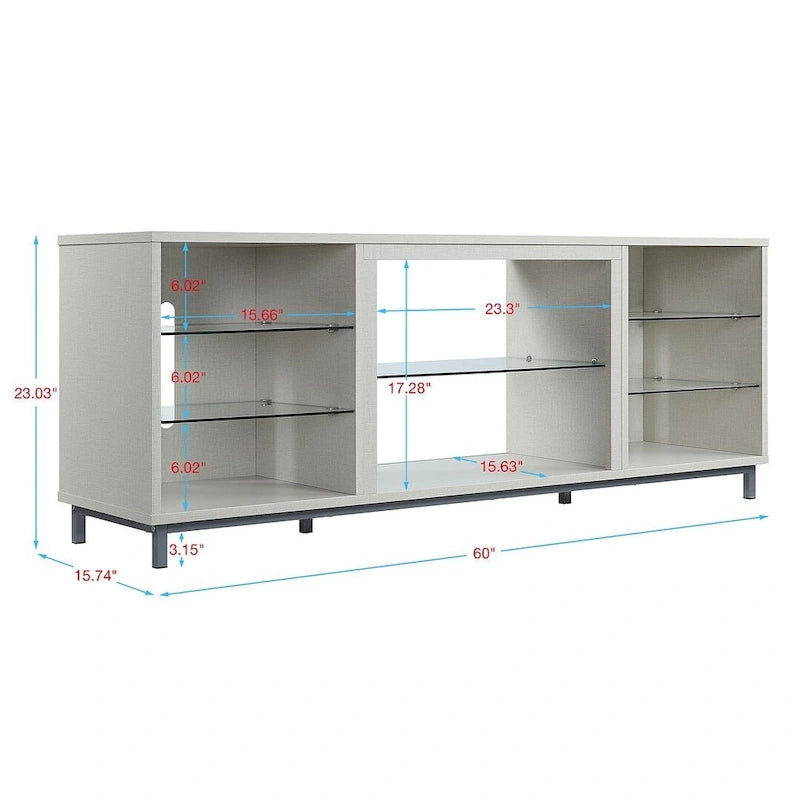 Meuble console Brighton de 60 po avec gestion des fils