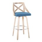 Tabouret de bar à hauteur fixe avec pieds en bois courbé, lot de 2
