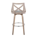 Tabouret de bar à hauteur fixe avec pieds en bois courbé, lot de 2