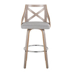 Tabouret de bar à hauteur fixe avec pieds en bois courbé, lot de 2