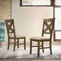  Raven Wood Fabric Upholstered Dining Chair (Set of 2)