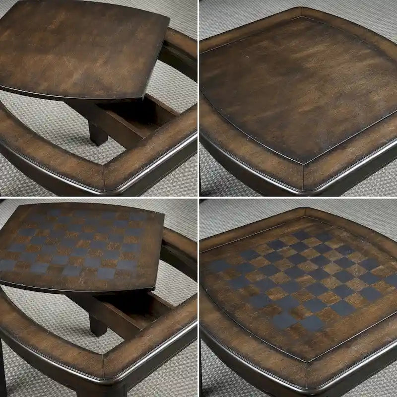 Table de jeu de fin avec échiquier