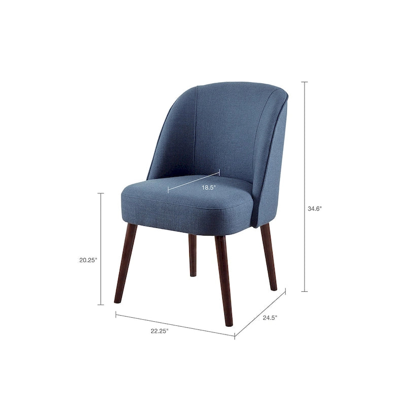 Chaise de salle à manger à dossier arrondi – 22,25 larg. x 24,5 prof. x 34,6 haut.
