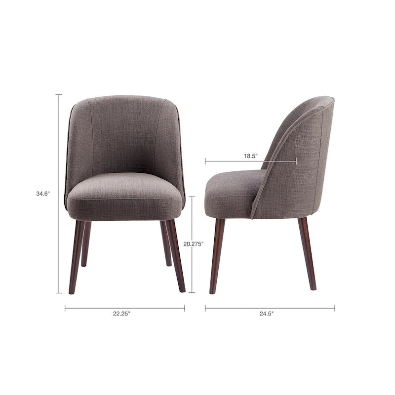 Chaise de salle à manger à dossier arrondi – 22,25 larg. x 24,5 prof. x 34,6 haut.
