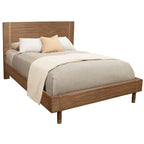 Lit plateforme en bois couleur sable (beige)