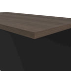 Bureau en L avec huche et caisson de rangement