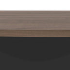 Bureau en L avec huche et caisson de rangement