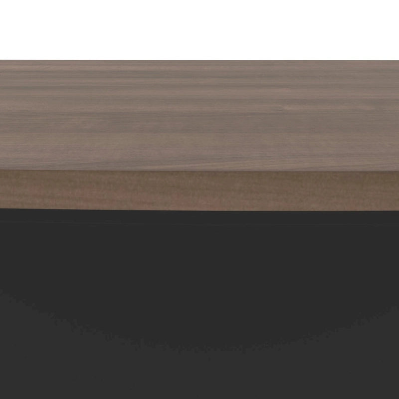 Bureau en L avec huche et caisson de rangement