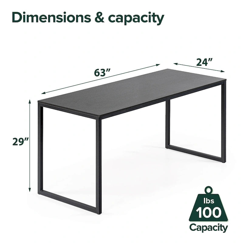 Bureau à cadre métallique de 63 pouces