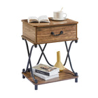 Table de chevet avec tiroir et étagère ouverte