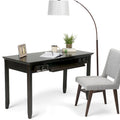 Bureau de style transitionnel de 54 pouces de large en brun hickory