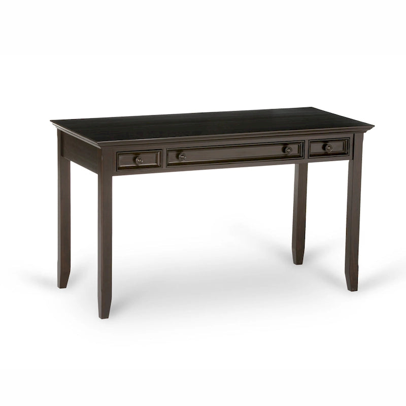 Bureau de style transitionnel de 54 pouces de large en brun hickory