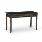 Bureau de style transitionnel de 54 pouces de large en brun hickory