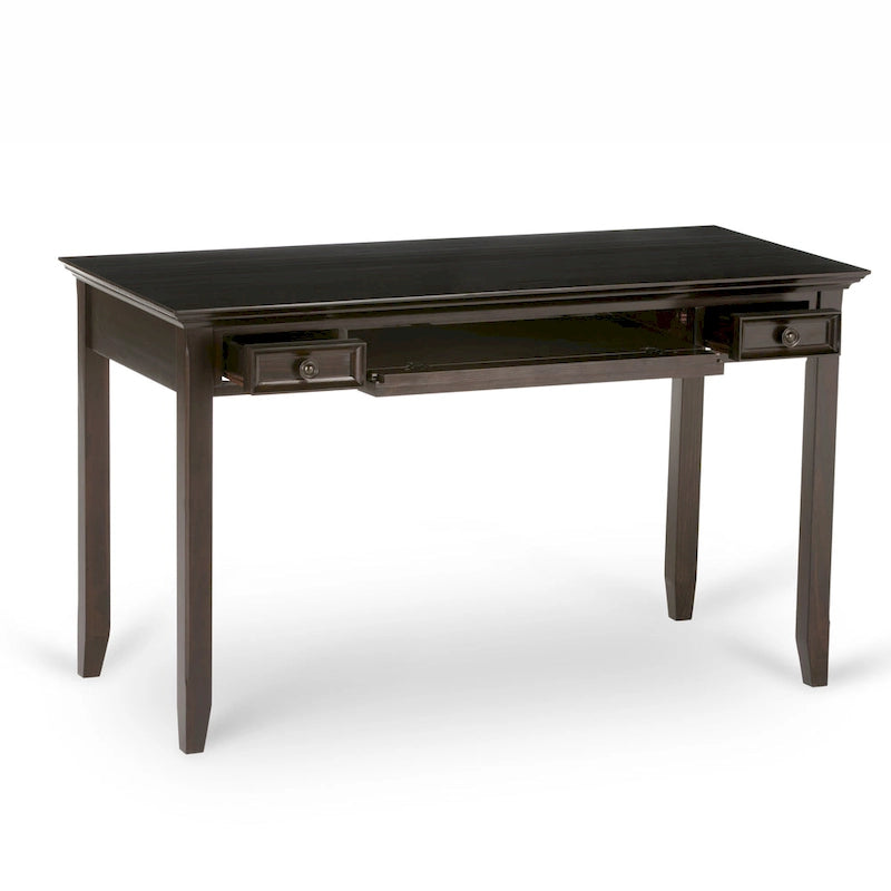Bureau de style transitionnel de 54 pouces de large en brun hickory
