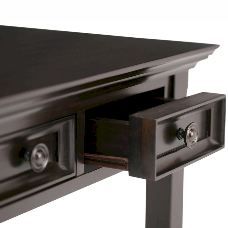 Bureau de style transitionnel de 54 pouces de large en brun hickory