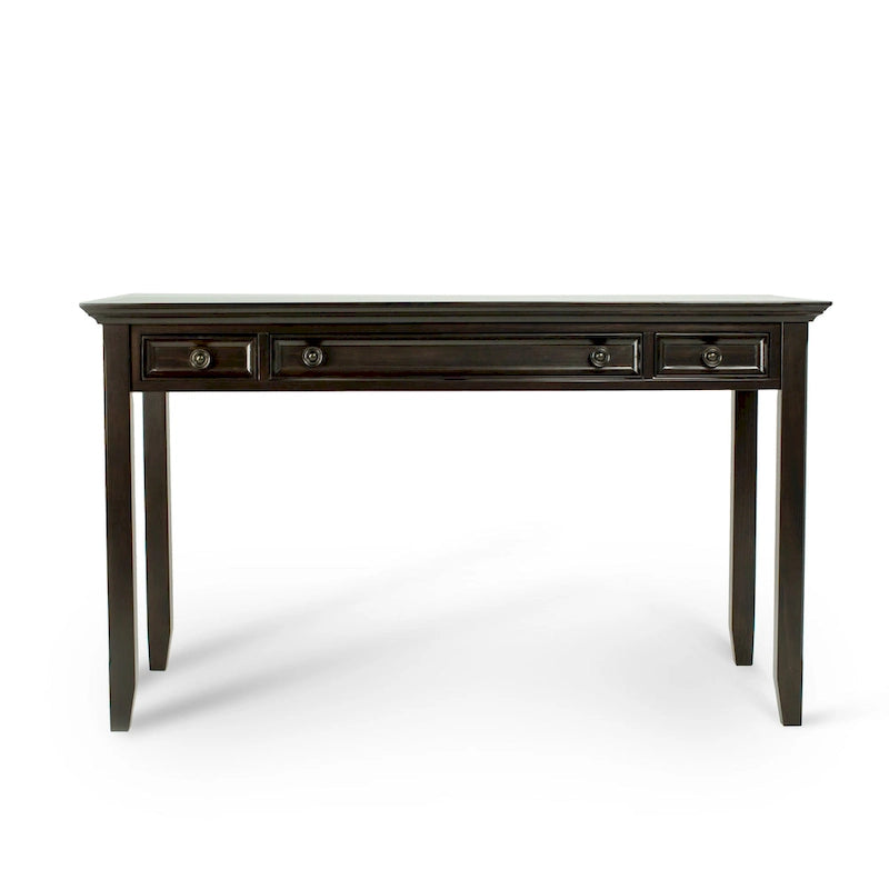 Bureau de style transitionnel de 54 pouces de large en brun hickory