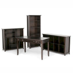 Bureau de style transitionnel de 54 pouces de large en brun hickory