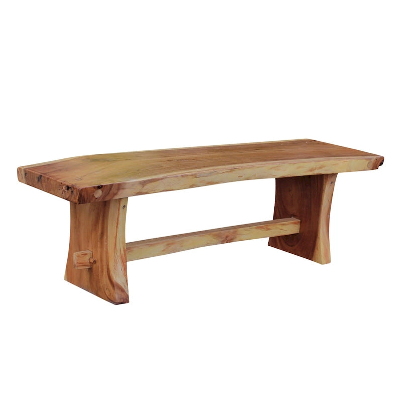 Banc sans dossier en bois de suar massif – 69 pouces