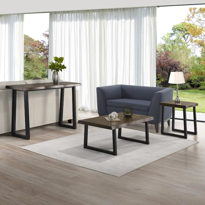 Table d'appoint à bord brut