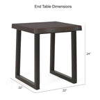 Table d'appoint à bord brut
