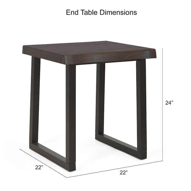 Table d'appoint à bord brut