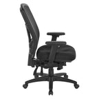 Chaise de bureau fixe respirante noire