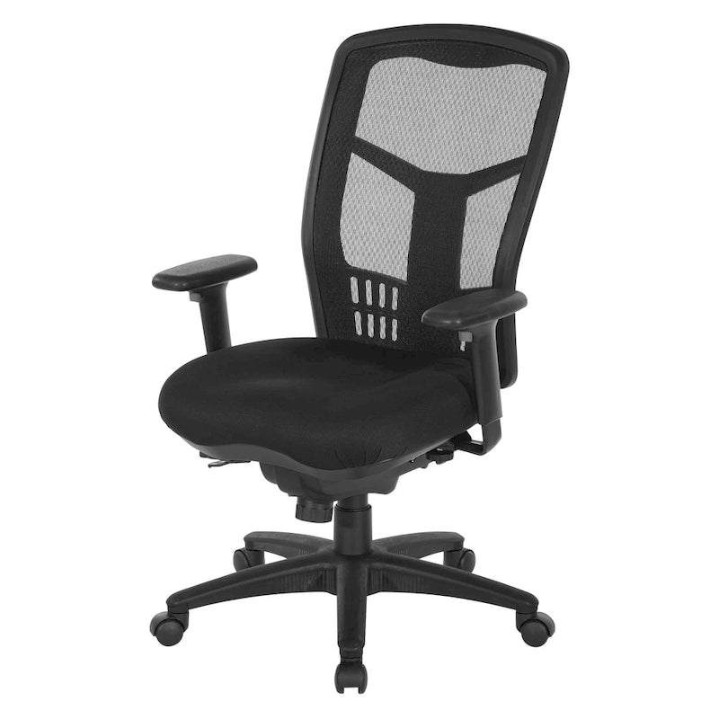 Chaise de bureau fixe respirante noire
