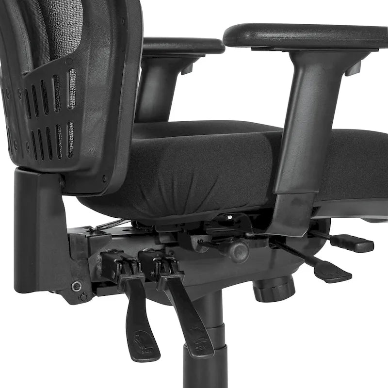 Chaise de bureau fixe respirante noire