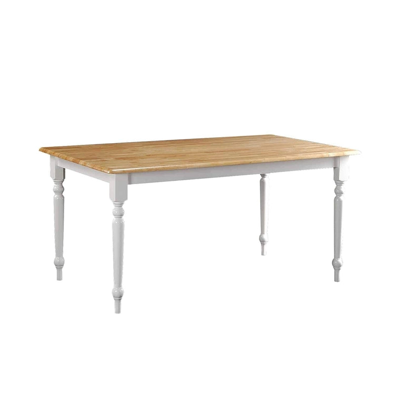Table de salle à manger rectangulaire - Crème