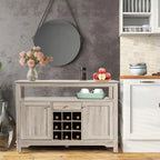 Desserte de salle à manger/buffet avec rangement à vin, style transitionnel - 115,5 x 40,5 x 80 cm (L x l x H)