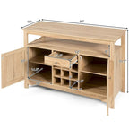 Desserte de salle à manger/buffet avec rangement à vin, style transitionnel - 115,5 x 40,5 x 80 cm (L x l x H)