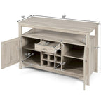 Desserte de salle à manger/buffet avec rangement à vin, style transitionnel - 115,5 x 40,5 x 80 cm (L x l x H)