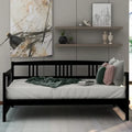 Lit de repos simple en bois massif avec espace de rangement