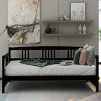 Lit de repos simple en bois massif avec espace de rangement